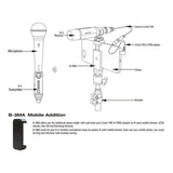 NUX B-3MA universele telefoon houder met 3.5mm TRS naar TRRS