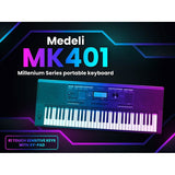 Medeli MK401 Keyboard – 61 Aanslaggevoelige Toetsen met Sampler en 600 Klanken