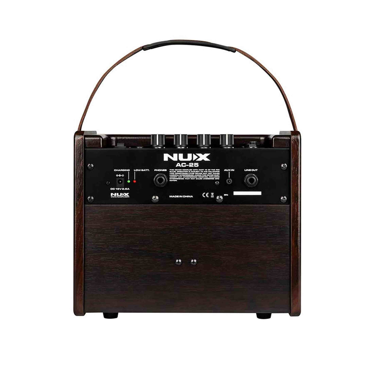 NUX AC-25 akoestische gitaarversterker 25W 2 kanalen Bluetooth met accu