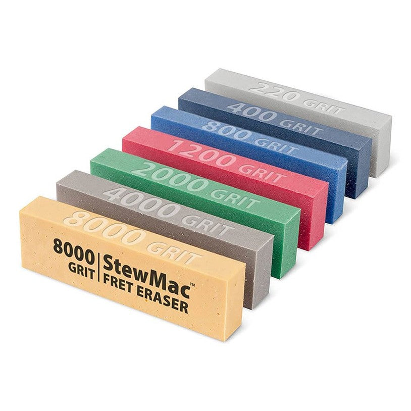 StewMac SM0472 Fret Eraser Set – Set van 7 Polijstblokken voor Frets