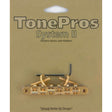 TonePros AVR2-G AVR2 tune-o-matic bridge, for USA guitars, gold