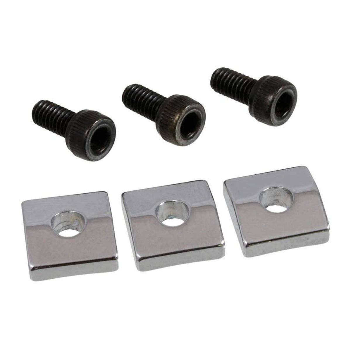 Allparts BP0116010 Chrome Nut Blocks Set of 3 for Floyd Rose® and Scha ...
