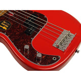 Sire P5 A5L/DRD Marcus Miller linkshandige basgitaar 5-snarig passief elzen dakota red