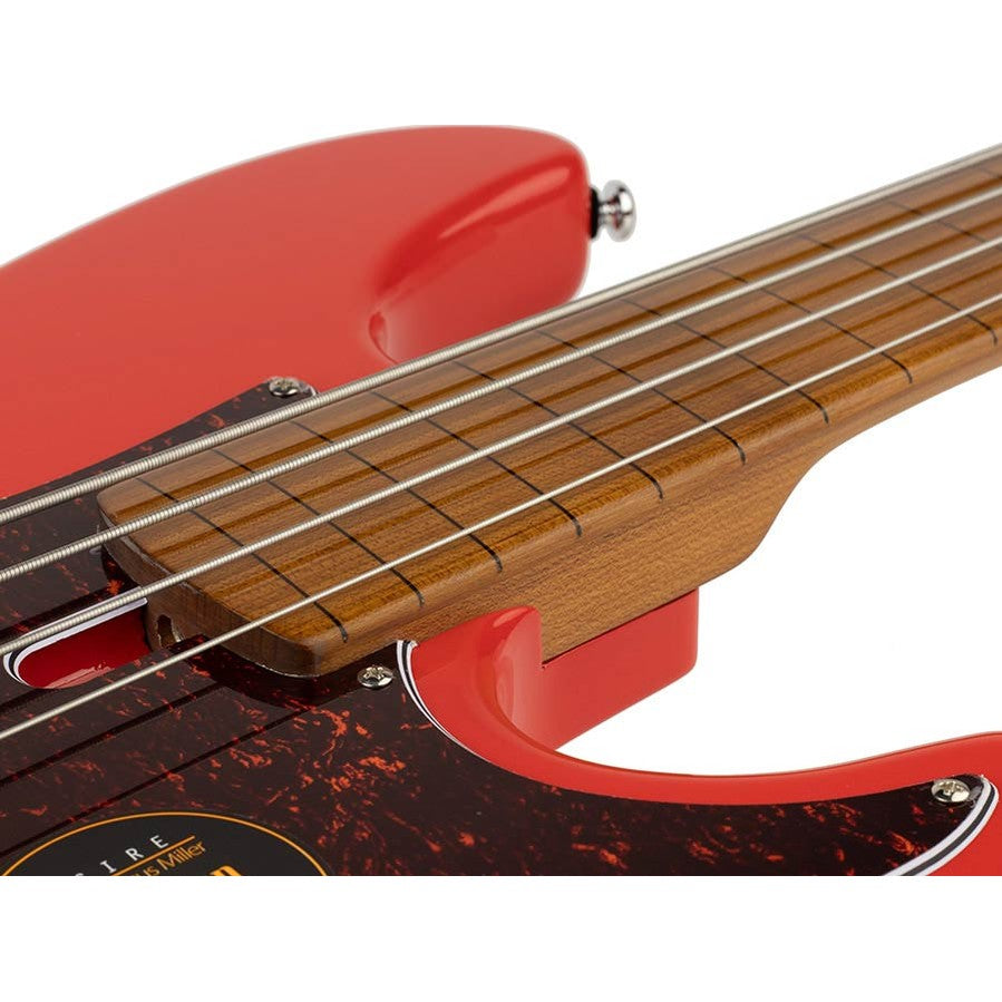 Sire P5 A4F/DRD Marcus Miller fretless basgitaar 4-snarig passief elzen dakota red