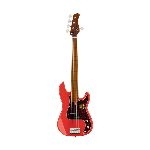 Sire P5 A5F/DRD Marcus Miller fretless basgitaar 5-snarig passief elzen dakota red
