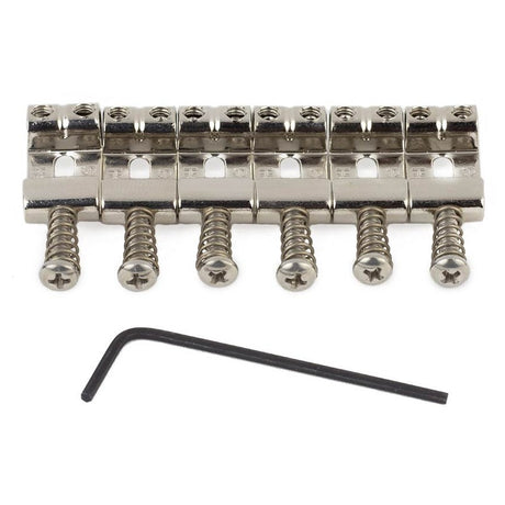 Highwood HG105-NI Contoured Vintage S-Style Brugzadels 10,5 mm – Nickel Set van 6