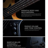 Sire V3P 4/BKS Marcus Miller Basgitaar Satin Black