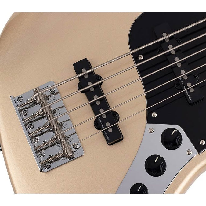 Sire V5 A5/CGM Marcus Miller 5-snarige Basgitaar Champagne Gold Metallic