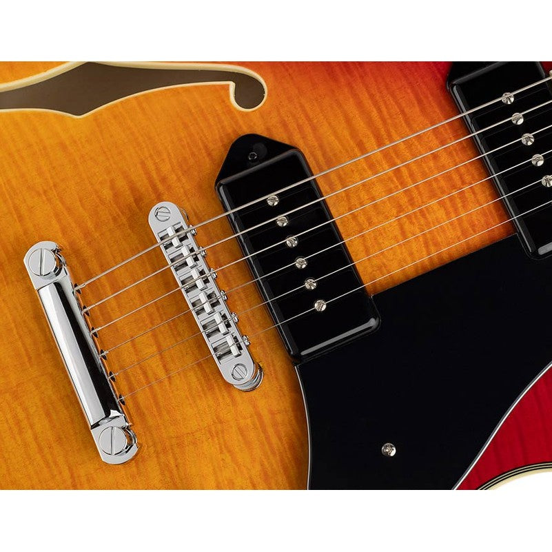 Sire Guitars H7V/CS Elektrische archtop gitaar met P90s cherry sunburst