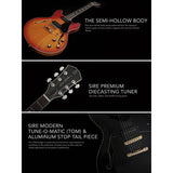 Sire Guitars H7V/VS Elektrische archtop gitaar met P90s vintage sunburst