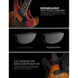 Sire Guitars H7VL/VS Linkshandige elektrische archtop gitaar met P90s vintage sunburst