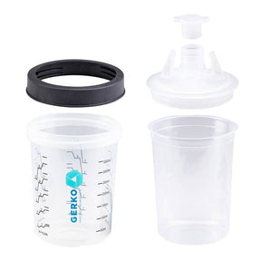 Gerko GPS125/400 Gesloten PPS Verfsysteem – 400 ml, 50 Stuks met 125µm Zeef