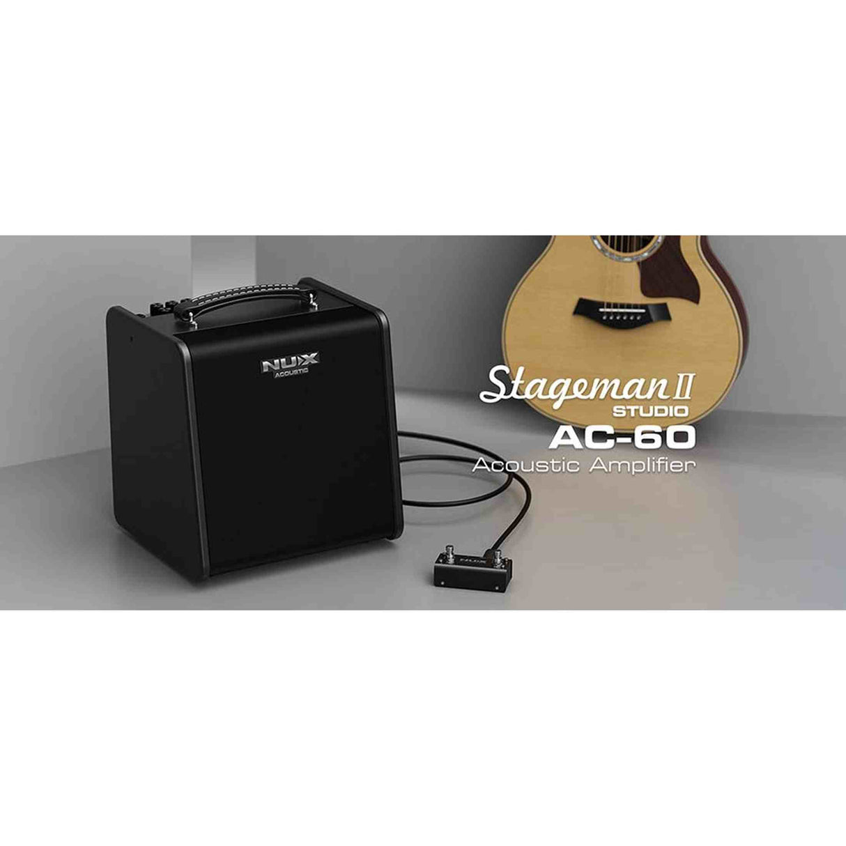 NUX AC-60 akoestische gitaarversterker 60W 2 kanalen 6.5” speaker Bluetooth