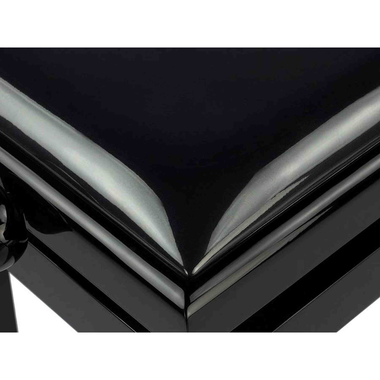 Boston PB2/2025 pianobank Deluxe – verstelbare zitting, dubbelkruis, hoogglans zwart met skai bekleding