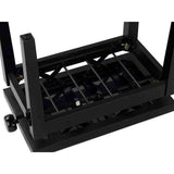 Boston PB2/2520 pianobank Deluxe – verstelbare zitting, dubbelkruis, satijnzwart met velours bekleding