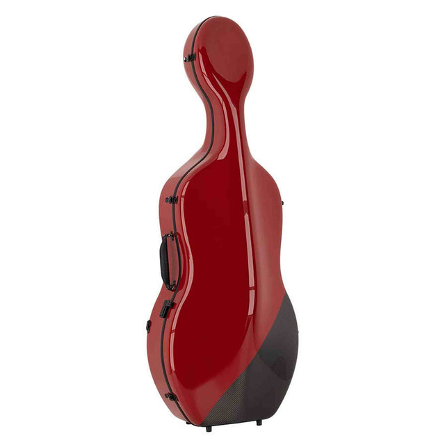 Leonardo CC-944-RD Pro Series cellokoffer 4/4 full carbon chili red zwart 3,4 kg