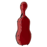Leonardo CC-944-RD Pro Series cellokoffer 4/4 full carbon chili red zwart 3,4 kg