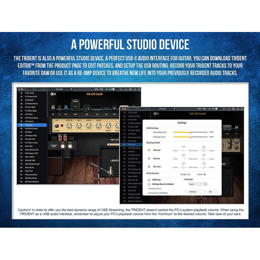 NUX Trident NME-5 Modeling Gitaarprocessor
