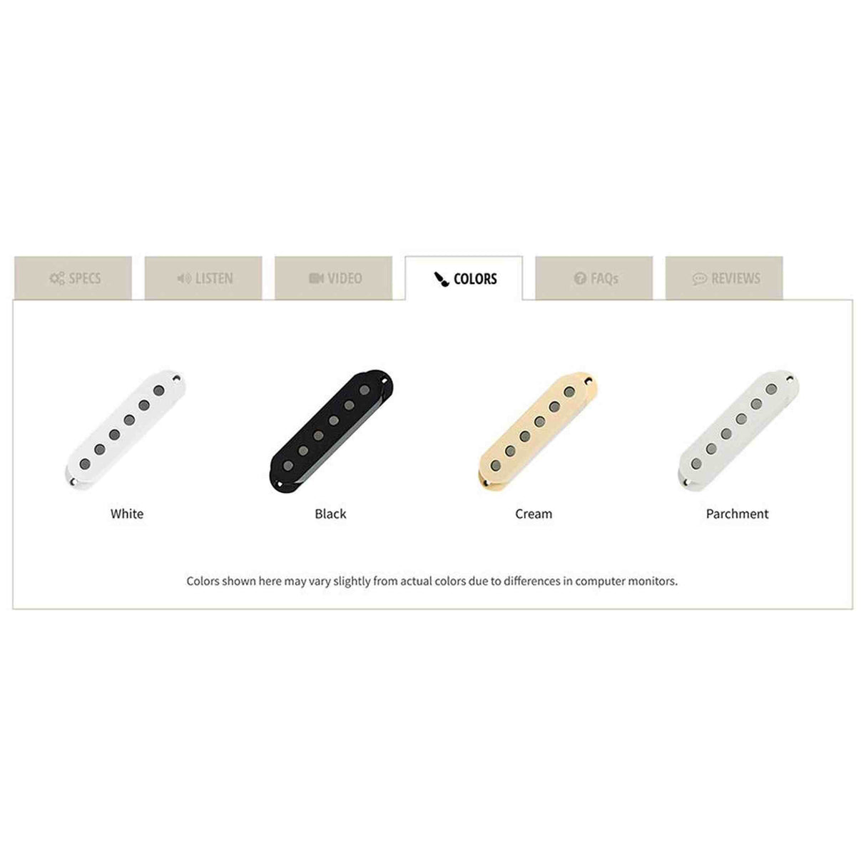 Lollar 10-203-111-14 Vintage Blonde Neck Single Coil Pickup 5.6K Flat Poles Parchment