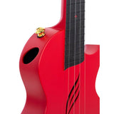 Cascha HH 2280 Rode Carbon Fiber concert ukulele met softcase