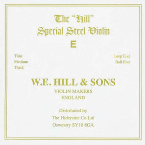 W.E. Hill & Sons H-4410ML violin string E-1 medium, loop end