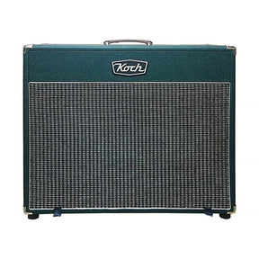 Koch KSC212OB/GS120 Speaker Cabinet – 2x12" 120W Open Back Gitaarcabinet in Groen met Zilveren Speakerdoek