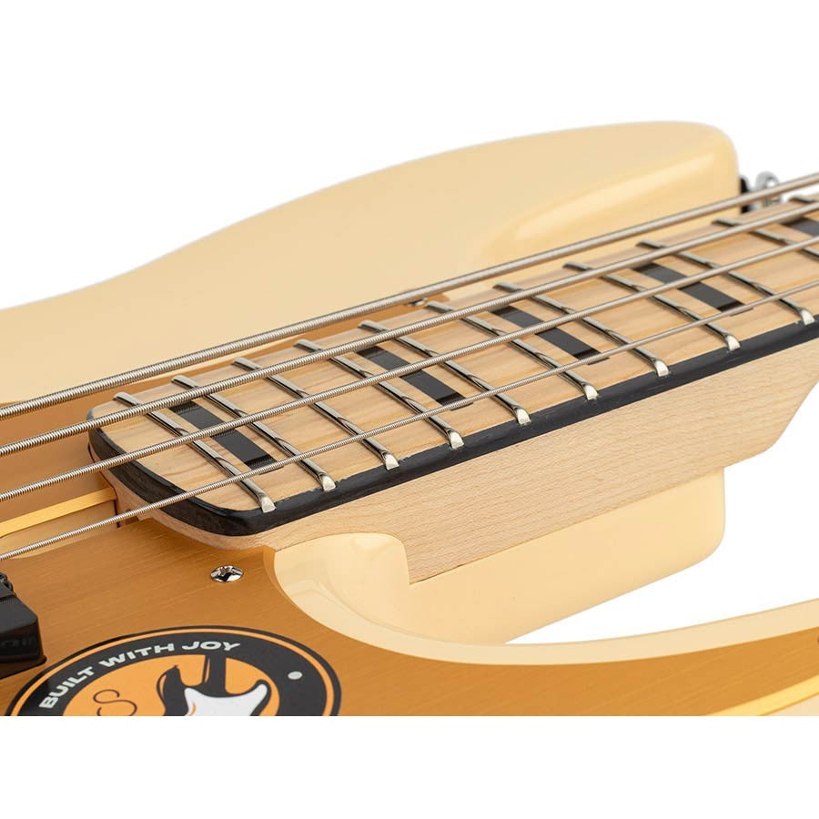 Sire V5.24 A4/VWH Marcus Miller 24-fret Passieve 4-snarige Basgitaar Vintage White