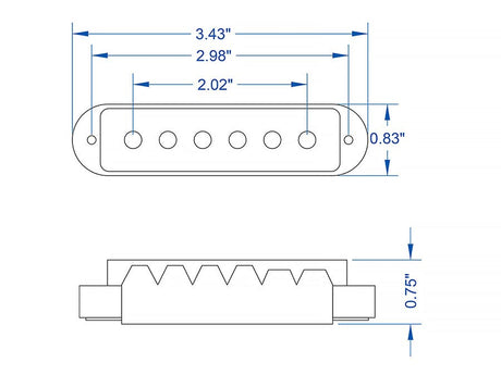 Lollar 10-702-5-5 Jaguar Single Coil Pickup Set – Hals & Brug, Crème