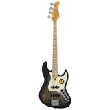 Sire V7 SR4/TBKS Marcus Miller Reissue swamp ash 4-snarige actieve basgitaar Transparent Black Satin