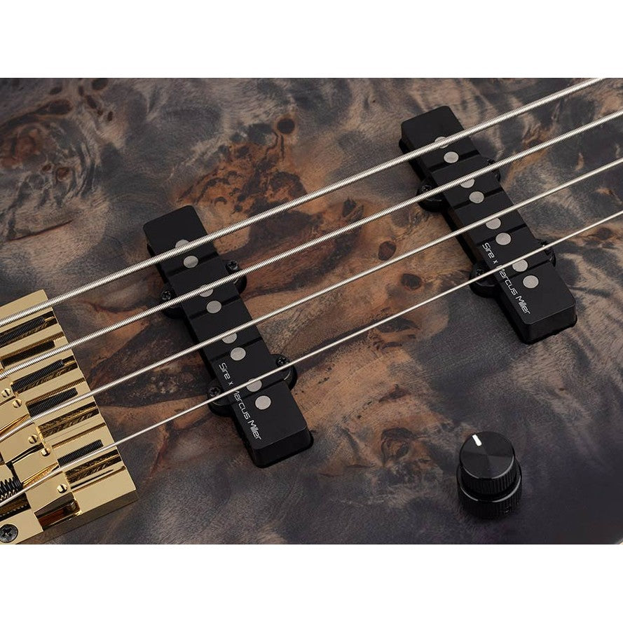 Sire V10 4/TBKS Marcus Miller 4-snarige actieve basgitaar Transparent Black Satin