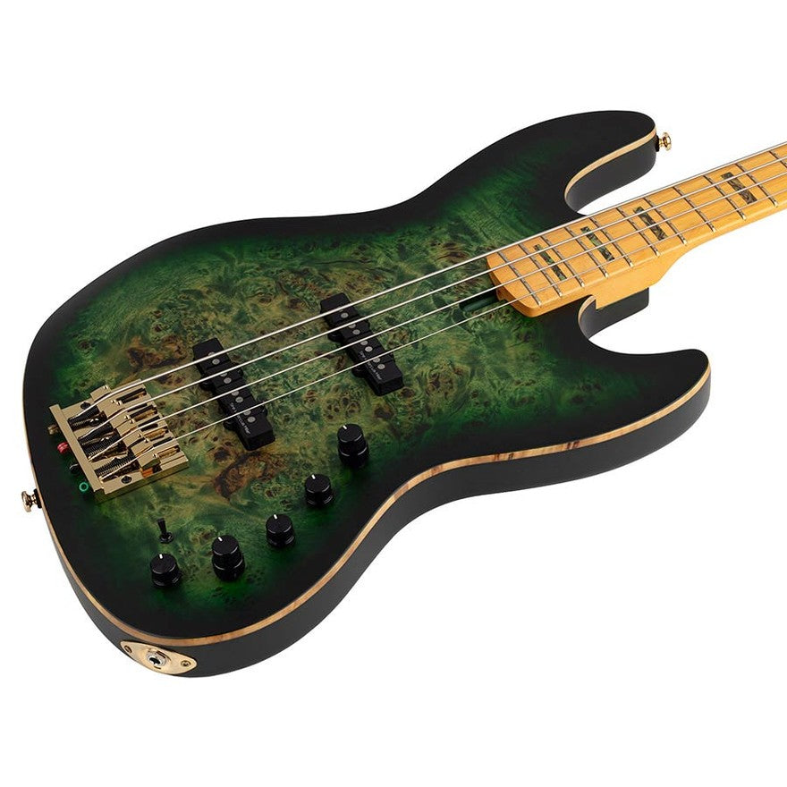 Sire V10 4/TGRS Marcus Miller 4-snarige actieve basgitaar Transparent Green Satin