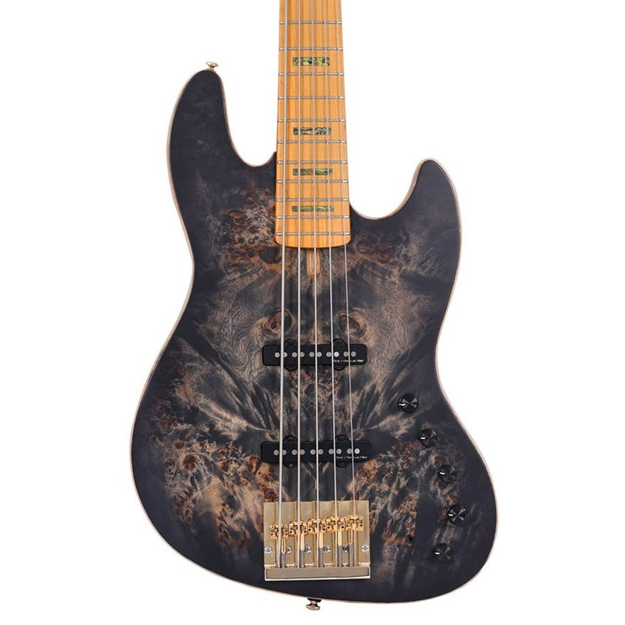 Sire V10 5/TBKS Marcus Miller 5-snarige actieve basgitaar Transparent Black Satin