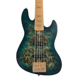 Sire V10 5/TGRS Marcus Miller 5-snarige actieve basgitaar Transparent Green Satin