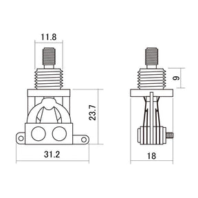 Boston SW-20-GC toggle switch 3-way, made in Japan, gold contacts, no switch tip