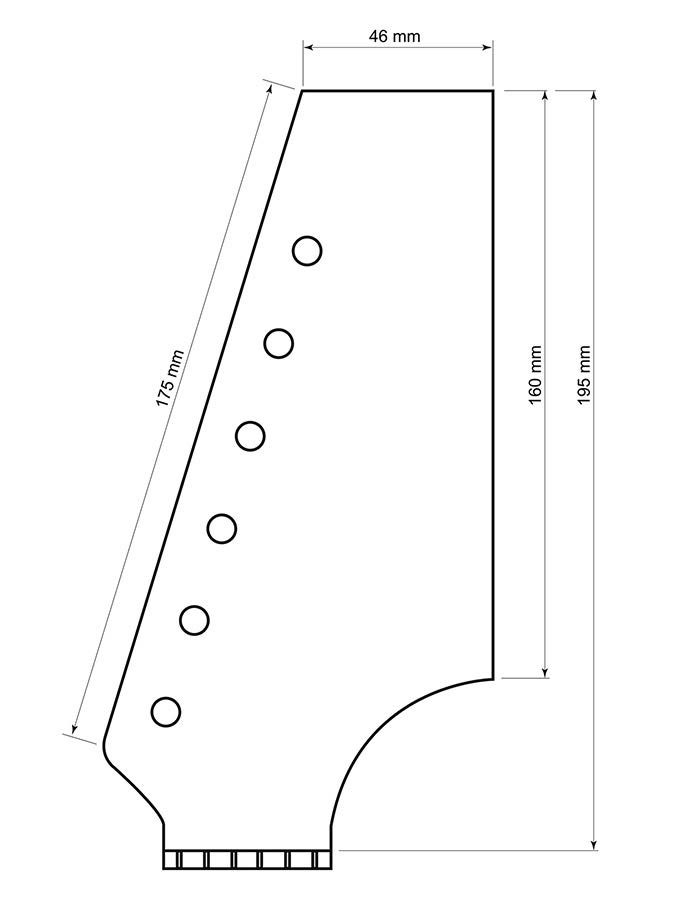 Boston ESN21M-CHA Contemporary ST-stijl Gitaarhals
