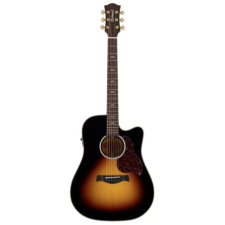 Richwood RD-27-CEBS Artist Series dreadnought semi akoestische westerngitaar sunburst