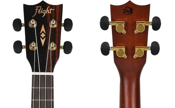 Flight DUC460 Amara EQ Elektrisch-Akoestische Concert Ukulele met Amara Body, Pickup en Aquila Super Nylgut Snaren