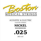 Boston BEN-025 025 snaar, nickel roundwound