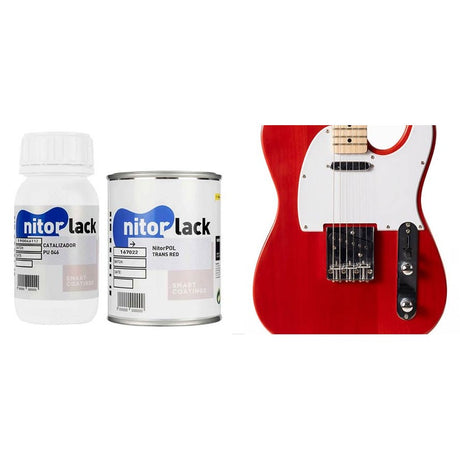 NitorLACK N167022108 NitorPOL Polyurethaanlak Trans Red – 500 ml + 250 ml Verharder