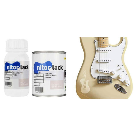 NitorLACK N167014108 NitorPOL Polyurethaanlak Aged Vintage White – 500 ml + 250 ml Verharder