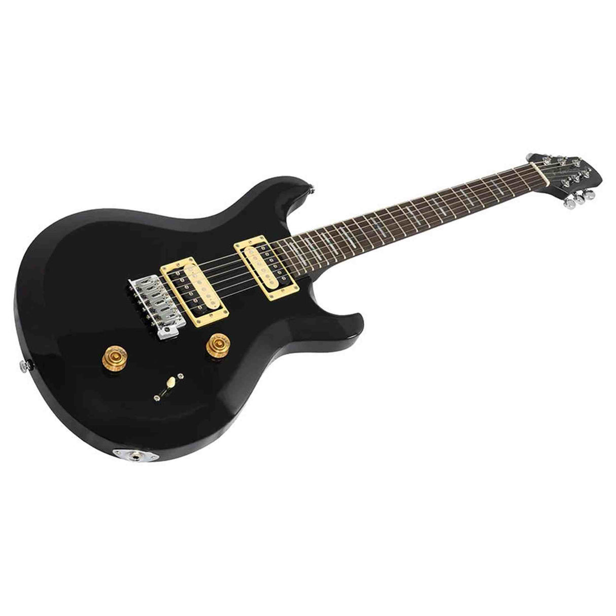 Sire Q3/BK Larry Carlton elektrische gitaar – Q-Style, mahonie body, Black, HH-configuratie, coil-split, 22 frets