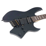 Sire X6H6/BKS elektrische gitaar – Headless, mahonie met maple top, Black Satin, HH-configuratie, stainless frets, met gigbag