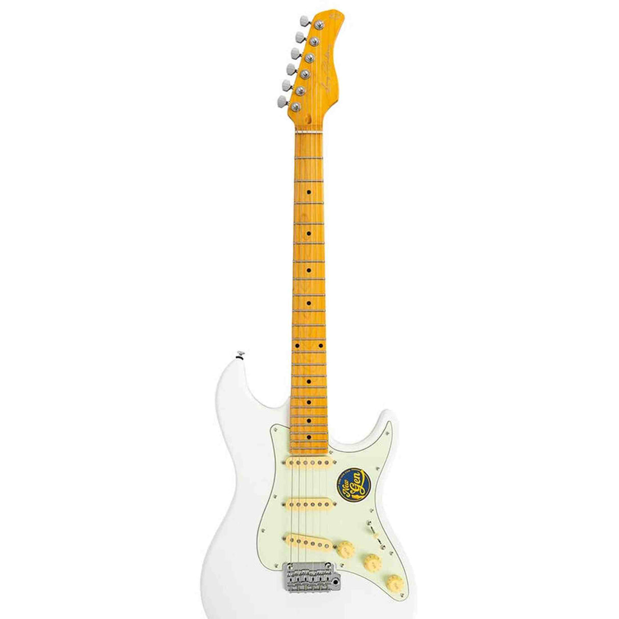 Sire S7N/WH New Gen Larry Carlton elektrische gitaar – S-Style, alder body, White, HSS-configuratie, stainless steel frets