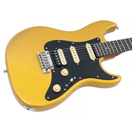 Sire S7N HSS/MGO New Gen Larry Carlton elektrische gitaar – S-Style, alder body, Metallic Gold, HSS-configuratie, stainless steel frets