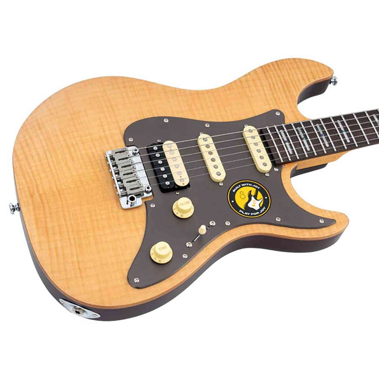 Sire S7N FM/NT New Gen Larry Carlton elektrische gitaar – S-Style, flamed alder body, Natural Satin, HSS-configuratie, stainless steel frets