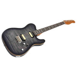Sire T7N FM/TBK elektrische gitaar – T-Style, Flamed North American Alder, Transparent Black Satin, LC Super-Modern pickups, stainless frets, locking tuners