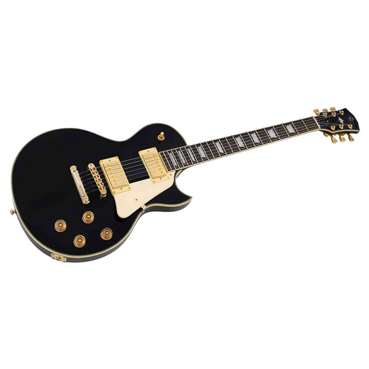 Sire L7N/BK elektrische gitaar – L-Style, mahonie met maple top, Black, HH-configuratie, stainless frets, locking tuners
