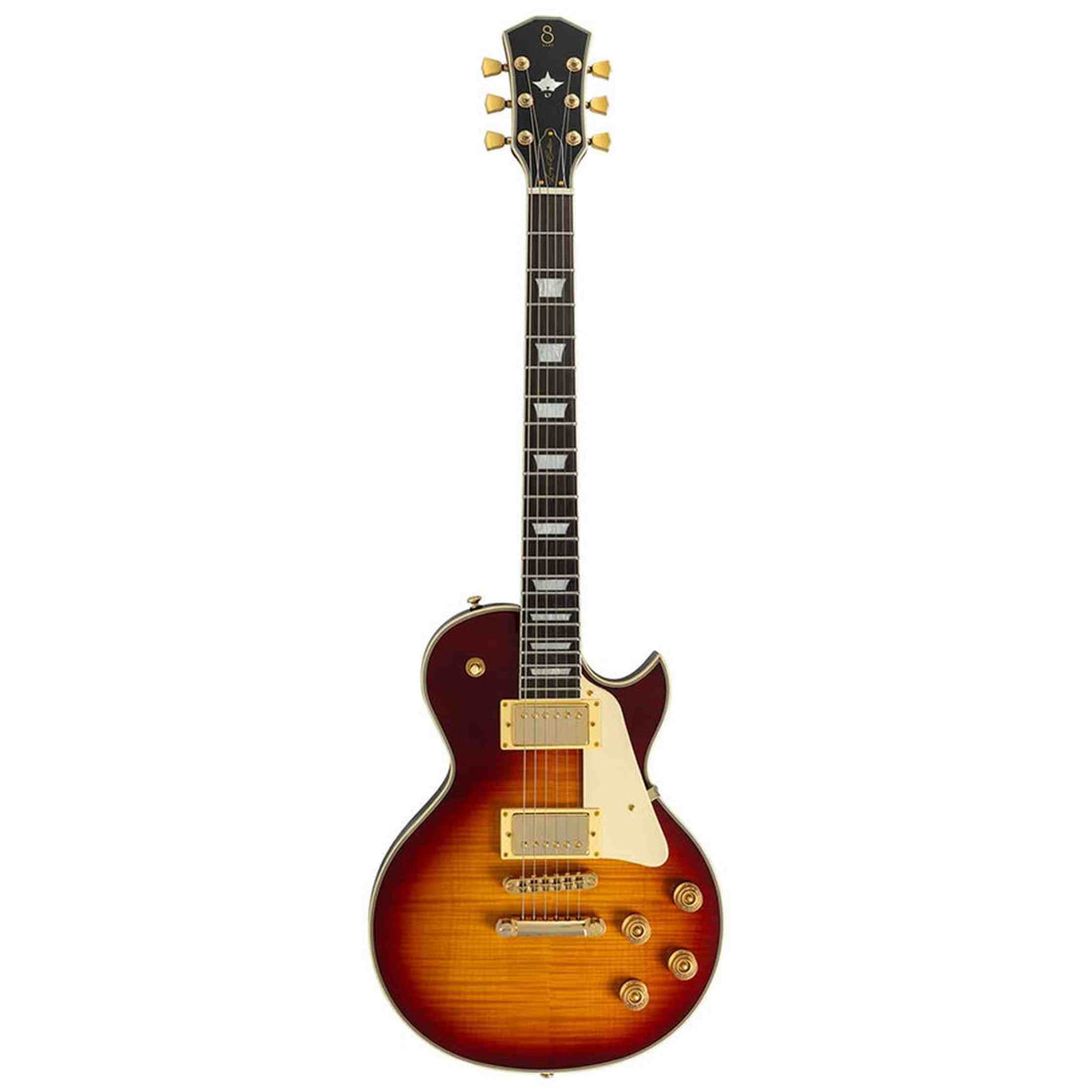 Sire L7N/TS elektrische gitaar – L-Style, mahonie met flamed maple top, Tobacco Sunburst, HH-configuratie, stainless frets, locking tuners