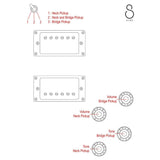 Sire L7VN/CAR elektrische gitaar – L-Style, mahonie met maple top, Candy Apple Red, P90 pickups, stainless frets, locking tuners