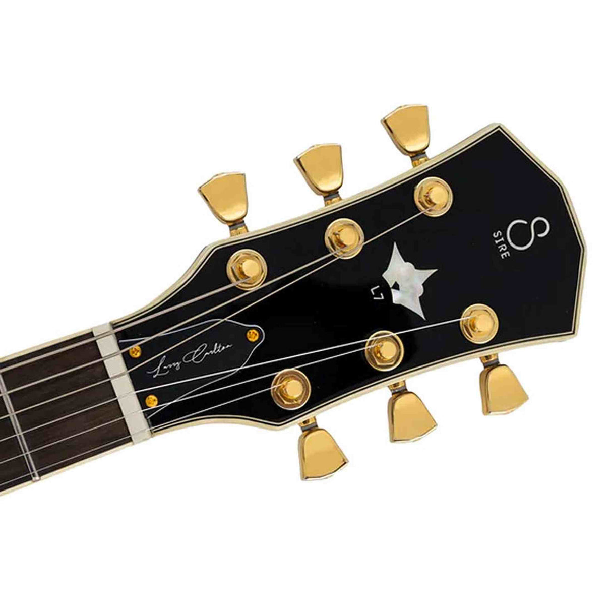 Sire L7VN/BK elektrische gitaar – L-Style, mahonie met maple top, Zwart, P90 pickups, stainless frets, locking tuners